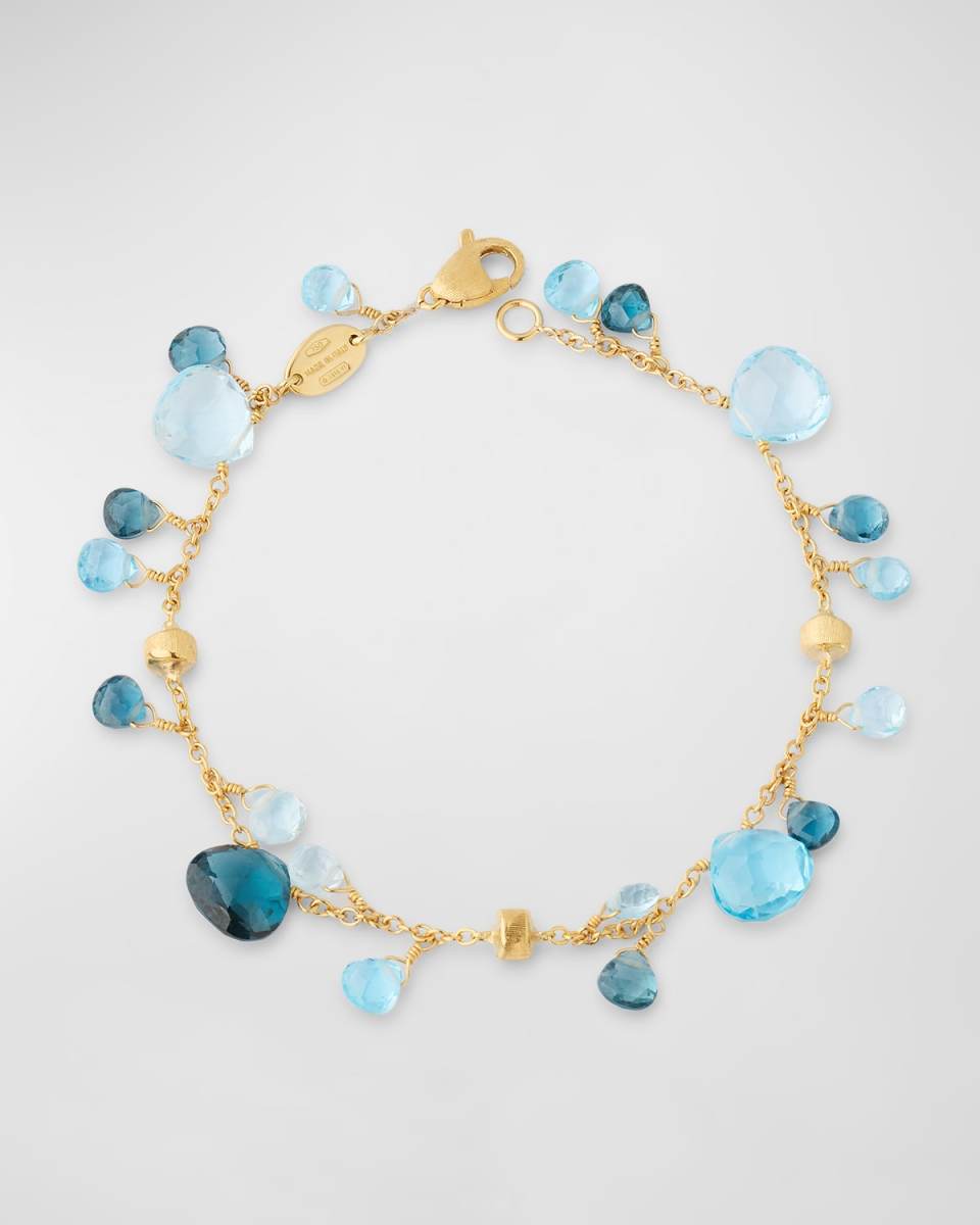 18K Yellow Gold Bracelet with Mixed Topaz